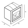 HELI 1 SCREEN VÝPRODEJ Vestavné svítidlo do stěny, těleso kov, povrch šedostříbrná, pr žárovku 1x20W, G4, 12V, IP40, 78x78x57mm, svítí dolů, montážní box SAMOSTATNĚ náhled 2