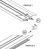 BORDLINE AC90° Rohová spojka, pro instalaci LED profilu se svícením dovnitř, materiál kov. náhled 2