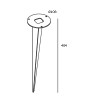 PIN 03 Bodec pro upevnění sloupkového svítidla do záhonu, materiál kov, d=108mm, l=404mm náhled 2