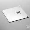PLATE 1 Montážní základna, pro instalaci sloupkového svíttidla, materiál hliník, povrch elox šedostříbrná, 200x200x3mm náhled 1