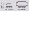OVS Stropní svítidlo, těleso plast, šedá, difuzor plast opál, LED 18W, 1300lm, neutrální 4000K, 230V, IP54, symbol "F", rozměry 230x105x43mm náhled 3