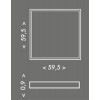 JAMESO 40W 60x60cm Stropní, podhledové, svítidlo, těleso hliník, bílá, difuzor plast, LED panel 40W, 4200lm, neutrální 4000K, vyzař.úhel 140°, Ra80, 230V, IP20, tř.2, rozměry 595x595x9mm. náhled 3