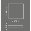 JAMESO 40W 60x60cm IP44 Stropní, podhledové, svítidlo, těleso hliník, bílá, difuzor plast, LED panel 40W, 4100lm, neutrální 4000K, vyzař.úhel 140°, Ra80, 230V, IP44, tř.2, rozměry 595x595x9mm. náhled 4