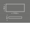 JAMESO 45W 30x120cm UGR<19 Stropní, podhledové, svítidlo, těleso hliník, bílá, difuzor plast, LED panel 45W, 4800lm, neutrální 4000K, UGR<19, vyzař. úhel 140°, Ra80, 230V, IP20, tř.2, rozměry 295x1195x9mm. náhled 4