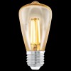 LED žárovka 3,5W E27 ST48 ELEKTRONKA VÝPRODEJ Světelný zdroj LED žárovka, základna kov, sklo čiré jantar, LED 3,5W, E27, ST48, teplá 2200K, 220lm, Ra80, 230V, stř. životnost 25000h, rozměry d=48mm, h=105mm náhled 1