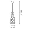 BRADFORD VÝPRODEJ Závěsné svítidlo, lustr, základna kov, povrch stříbrná-antik, stínítko sklo číré, pro žárovku 1x60W, E27 A60, 230V, IP20, tř.1, rozměry d=140mm, h=1100mm, lze zkrátit náhled 5