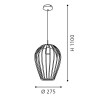 NEWTOWN Závěsné svítidlo, těleso kov, povrch černá, pro žárovku 1x60W, E27 A60, 230V, IP20, tř.1 rozměry d=275mm, závěs h=1100mm, lze zkrátit náhled 1