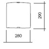 GRAFIK Nástěnné svítidlo, stříbrná, saténové sklo, 1x60W, E27, A60, 230V, IP20, 210x180x95mm náhled 6