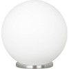 RONDO Stolní lampa, základna plast, povrch bílá, difuzor sklo opál mat, pro žárovku 1x60W, E27, A60, 230V, IP20, tř.1, d=200mm, s vypínačem náhled 1