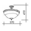 MARBELLA Stropní svítidlo, bronz/sklo, 3x60W, E14, 230V, IP20, d=370mm, h=410mm náhled 4