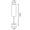 TROY 3 Stolní lampa, základna kov, povrch nikl mat, difuzor sklo opál mat, pro žárovku 1x60W, E27, A60, 230V, IP20, d=120mm, l=460mm, vypínač na kabelu náhled 3