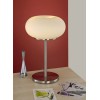 OPTICA VÝPRODEJ Stolní lampa, základna kov, povrch nikl mat, difuzor sklo opál, pro žárovku 2x60W, E27, A60, 230V, IP20, d=280mm, h=460mm, s vypínačem náhled 2