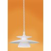 BRENDA Závěsné svítidlo lustr, základna a talíř kov, stínítko sklo opál mat, pro žárovku 1x60W, E27, A60, 230V, IP20, d=430mm, stahovací závěs max l=1500mm náhled 2