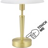 SOLO 1 VÝPRODEJ Stolní lampa, těleso kov, povrch mosaz mat, stínítko sklo opál mat, pro žárovku 1x60W, E14, 230V, IP20, h=350mm, d=260mm, dotykový vypínač/stmívač. náhled 2