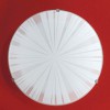MARS 1 Stropní svítidlo, základna kov, povrch bílá, difuzor sklo satinované s dekorací paprsky, pro žárovku 1x60W, E27, A60, 230V, IP20, tř.1, rozměry d=245mm náhled 1