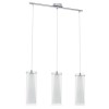 PINTO Závěsné svítidlo, základna kov, povrch chrom, stínítko sklo dvoijité vnější kouřové, vnitřní bílé, pro žárovku 3x60W, E27, A60, 230V, IP20, l=725mm, závěs l=1100mm lze zkrátit náhled 2