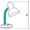 PITTY BASIC Stolní lampa, těleso kov, flexibilní nastavitelné rameno plast, barva černá, pro žárovku 1x60W, E27, A60, 230V, IP20, h=300mm, základna =125mm, s vypínačem náhled 9