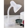 PITTY BASIC Stolní lampa, těleso kov, flexibilní nastavitelné rameno plast, barva bílá, pro žárovku 1x60W, E27, A60, 230V, IP20, h=300mm, základna =125mm, s vypínačem. náhled 4