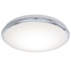 MANILVA VÝPRODEJ Stropní svítidlo, základna kov, povrch chrom, difuzor plast opál, LED 16W, teplá 3000K, 1500lm, 230V, IP20, tř.1, rozměry d=385mm, h=80mm náhled 1