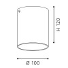 POLASSO Stropní svítidlo, materiál hliník, plast, povrh vnější černá, vniřní zlatá, LED 1x3,3W, teplá, 340lm/cca 20W žár., 230V, IP20, tř.2, rozměry d=100mm, h=120mm náhled 5