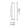 CALNOVA Přisazené svítidlo, těleso nerez, povrch nikl mat, difuzor sklo satin bílé, LED 16W, neutrální 4000K, 1500lm/cca 80W žár., 230V, IP44, tř,1, 600x50x85mm náhled 2