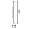 CALNOVA Stropní svítidlo, těleso nerez, povrch nikl mat, difuzor sklo satin bílé, LED 16W, neutrální bílá 4000K, 1500lm/cca 80W žár., 230V, IP44, tř,1, 600x50x85mm náhled 3