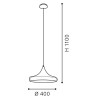 CORETTO VÝPRODEJ Závěsné svítídlo, materiál kov, povrch měděný, pro žárovku 1x60W, E27 A60, 230V, IP20, tř.1, rozměry d=400mm, h=1100mm náhled 4
