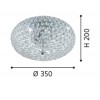 CLEMENTE Přisazené stropní svítidlo, základna kov, povrch chrom, difuzor křišťál čiré, pro žárovku 3x60W, E27, A60, 230V, IP20, tř.1, rozměry d=450mm, h=205mm náhled 3