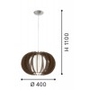 STELLLATO Závěsné svítidlo, základna kov, povrch bílá, stínítko dřevo bílá s průzory, difuzor sklo opál, pro žárovku 1x60W, E27, A60, 230V, IP20, tř.2, rozměry d=400mm, vč závěsu l=1300mm lze zkráti náhled 10