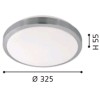 COMPLETA 1 Stropní svítidlo, základna kov, povrch bílá, difuzor plast opál, nikl mat detaily, LED 18W, 2200lm, teplá 3000K, 230V, IP20, tř.1, rozměry d=325mm, h=55mm náhled 5