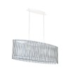 SENDERO VÝPRODEJ Závěsné svítidlo, základna kov, povrch nikl mat, stínítko dřevo hnědá s průzory, pro žárovku 2x60W, E27, A60, 230V, IP20, tř.2, rozměry 775x250mm, vč závěsu l=1300mm lze zkrátit náhled 3