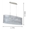 SENDERO VÝPRODEJ Závěsné svítidlo, základna kov, povrch nikl mat, stínítko dřevo hnědá s průzory, pro žárovku 2x60W, E27, A60, 230V, IP20, tř.2, rozměry 775x250mm, vč závěsu l=1300mm lze zkrátit náhled 4