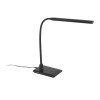 LAROA VÝPRODEJ Stolní lampa, flexibilní rameno, husí krk, těleso plast, povrch černá, difuzor plast opál, LED 4,5W, 550lm, neutrální 4000K, 230V, IP20, tř.2, 170x325x480mm, dotykový stmívač a vypínač náhled 1