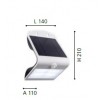 LAMOZZO Nástěnné venkovní svítidlo, senzor PIR, záběr 120°, 6m, čas 18s-25s, těleso plast, bílá, dif. plast tran., LED 3,2W, 440lm, 3000K až 4000K , Ra80, nap. solar panel, výdrž 6h, IP44, tř.3. 140x210x110mm náhled 2