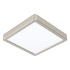 FUEVA 5 VÝPRODEJ Stropní, čtvercové svítidlo, těleso hliník, povrch nikl mat, difuzor plast opál, LED 17W, 2000lm, neutrální 4000K, Ra80, 230V, IP20, rozměry 210x210x28mm náhled 1