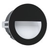 ARACENA Vestavné venkovní svítidlo do stěny, základna hliník/plast, povrch černá nebo bílá, difuzor sklo, LED 2,5W, 320lm, neutrální 4000K, Ra80,  230V, IP65, tř.2. rozměry d=125mm