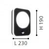 MADRIZ Nástěnné venkovní  svítidlo, senzor PIR, záběr 100°, dosah 6m, čas 5s-6min, hliník, povrch černá, dif. plast opá, LED 9W, teplá 3000K, 993lm, Ra80,  230V, IP44, tř.1. rozměry h=230mm, l=190mm náhled 2