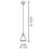 PRIDDY Závěsné svítidlo, těleso kov, povrch černá mat, vnitřní bílá, pro žárovku 1x40W, E27, A60, 230V, IP20, zař.tř.1, stínítko d=155mm, závěsný kabel h=1100mm, lze zkrátit náhled 3