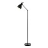 PRIDDY Stojací lampa, těleso kov, povrch černá mat, vnitřní bílá, pro žárovku 1x40W, E27, A60, 230V, IP20, zař.tř.1, stínítko d=155mm, základna d=230mm, h=1370mm, vč. vypínače na kabelu náhled 1