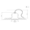DITA 12V Vestavné svítidlo stropní, bezrámečkové, čtvercové, těleso kov, povrch bílá, 1x50W GU5,3, 12V, IP20, 80x80mm, h=110mm náhled 2