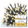 VT BASIC 100 LED, řetěz, bliká, IP44, 10m VÝPRODEJ Spojovatelný vnitřní/venkovní vánoční řetěz, 100 LED, 80 LED teplá svítí stále, 20 LED studená blikající, svítící část l=10m, rozteč 0,1m, IP44, kabel černá, trafo SAMOSTANĚ náhled 1