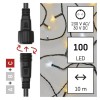 VT BASIC 100 LED, řetěz, bliká, IP44, 10m VÝPRODEJ Spojovatelný vnitřní/venkovní vánoční řetěz, 100 LED, 80 LED teplá svítí stále, 20 LED studená blikající, svítící část l=10m, rozteč 0,1m, IP44, kabel černá, trafo SAMOSTANĚ náhled 5