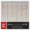 VT BASIC 100 LED, třásně, bliká, IP44, 2,5x0,9m VÝPRODEJ Spojovatelný vnitřní/venkovní vánoční třásně, 100 LED studená, 90 LED svítí stále, 10 LED bliká, svítící část l=2,5mx0,9m, rozteč 0,1m, IP44, kabel transparent, trafo SAMOSTANĚ náhled 6