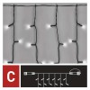 VZ BASIC 100 LED, závěs, bílá, svítí stále, IP44 VÝPRODEJ Spojovatelný vnitřní/venkovní vánoční závěs, 100 LED, studená, svítí stále, svítící část š=1m, l=2m, rozteč 0,1m, IP44, kabel černá, trafo SAMOSTANĚ náhled 1