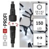 VR PROFI 150LED ježek sv stále, IP44, 3m VÝPRODEJ Spojovatelný vnitřní/venkovní vánoční řetěz/ježek, 365 dní, 150 LED studená, svítí stále, svítící část l=3m, rozteč 0,1m, IP44, kabel černá, trafo SAMOSTATNĚ náhled 5