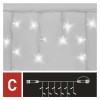VZ PROFI 50LED  třásně bílá, svítí/bliká, IP44, 3m Spojovatelný vnitřní/venkovní vánoční třásně, 50 LED, 40 LED studená svítí stále, 10 LED studená bliká, svítící část l=3m, h=0,4m, rozteč 0,1m, IP44, kabel bílá, trafo SAMOSTANĚ náhled 1