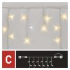 VZ PROFI 50LED  třásně bílá, svítí/bliká, IP44, 3m Spojovatelný vnitřní/venkovní vánoční třásně, 50 LED, 40 LED teplá svítí stále, 10 LED studená bliká, svítící část l=3m, h=0,4m, rozteč 0,1m, IP44, kabel bílá, trafo SAMOSTANĚ náhled 1