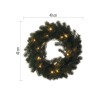 VV věnec, 20 LED, na baterii 2xAA, 40cm Vánoční věnec, jehličí, vnitřní, stále svítící, 20 LED, teplá 3000K, na baterii 2xAA, 1,5V, IP20, rozměr d=40cm, časovač 6h/18h nebo stále náhled 2