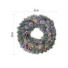 VV věnec, 20 LED, šedozelená, na bat.i 2xAA,,38cm Vánoční věnec, jehličí, šedozelená, vnitřní, stále svítící, 20 LED, teplá 3000K, na baterii 2xAA, 1,5V, IP20, rozměr d=38cm, časovač 6h/18h nebo stále náhled 2