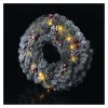 VV věnec, 20 LED, šedozelená, na bat.i 2xAA,,38cm Vánoční věnec, jehličí, šedozelená, vnitřní, stále svítící, 20 LED, teplá 3000K, na baterii 2xAA, 1,5V, IP20, rozměr d=38cm, časovač 6h/18h nebo stále náhled 4
